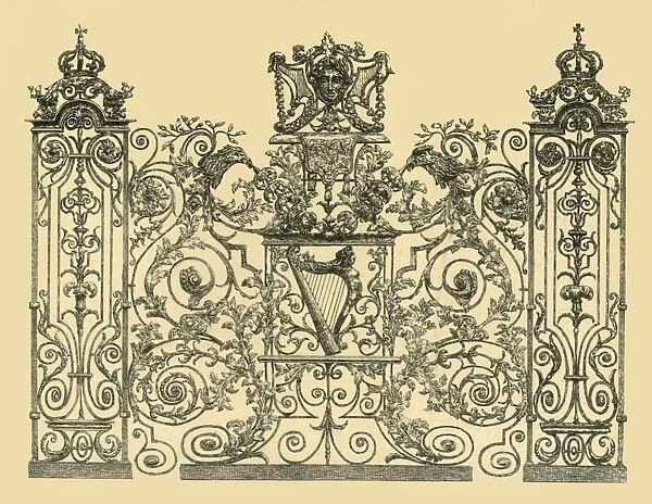 Section of the Tijou Screen, late 17th century, (1881). Creator: J Brooke