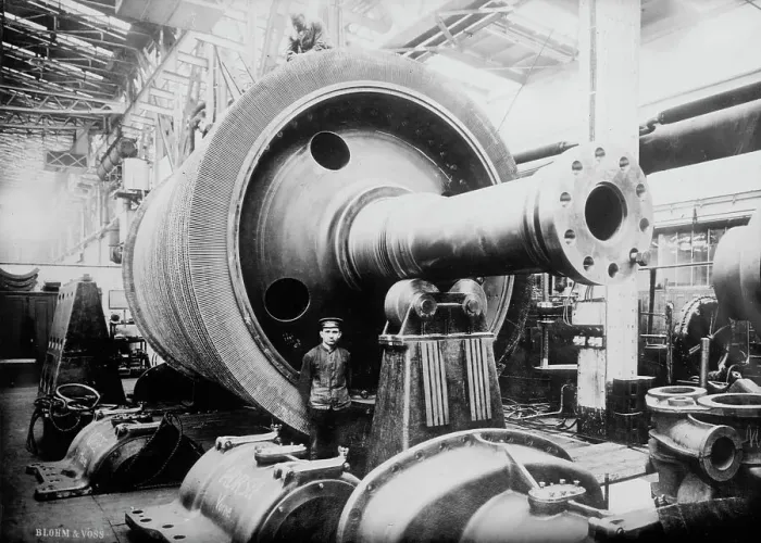 Framed Print : Section of Turbine for VATERLAND, between c1910 and c1915. Creator: Bain News Service Framed Print : Section of Turbine for VATERLAND, between c1910 and c1915. Creator: Bain News Service