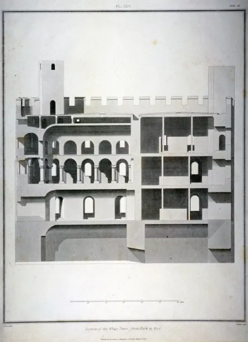 Framed Print : Section of the White Tower, Tower of London, from east to west, 1815 Framed Print : Section of the White Tower, Tower of London, from east to west, 1815