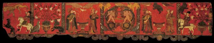 Framed Print : Section of wood panelling with decorative painting, 1770-1780s. Artist: Anonymous Framed Print : Section of wood panelling with decorative painting, 1770-1780s. Artist: Anonymous