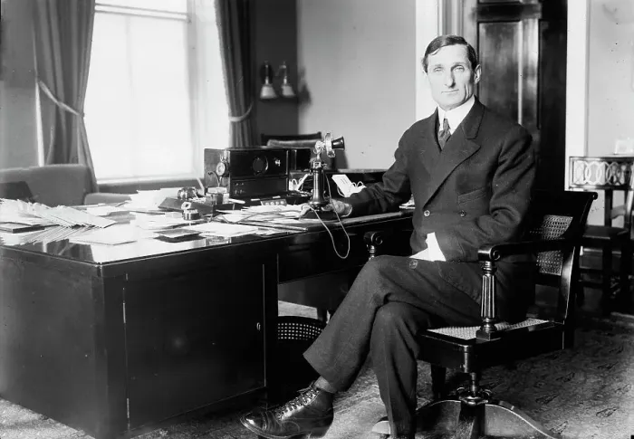 Framed Print : Sec'y. McAdoo at desk, 1913. Creator: Bain News Service Framed Print : Sec'y. McAdoo at desk, 1913. Creator: Bain News Service