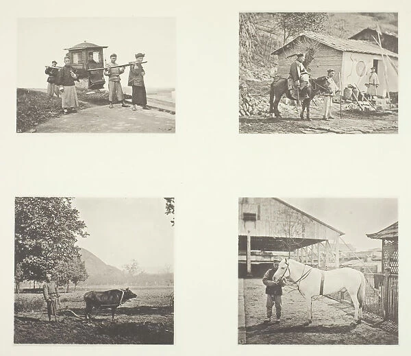 The Sedan; A Military Officer; The Plough; A North China Pony, c. 1868