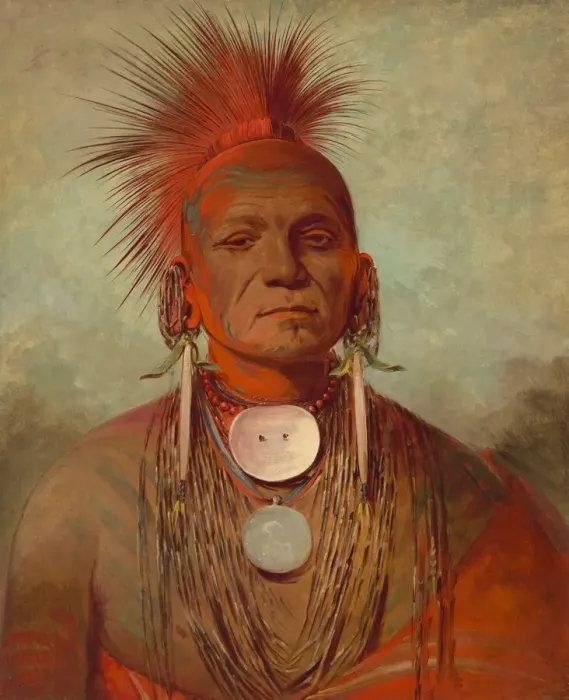 Framed Print : See-non-ty-a, an Iowa Medicine Man, 1844 / 1845. Creator: George Catlin Framed Print : See-non-ty-a, an Iowa Medicine Man, 1844 / 1845. Creator: George Catlin