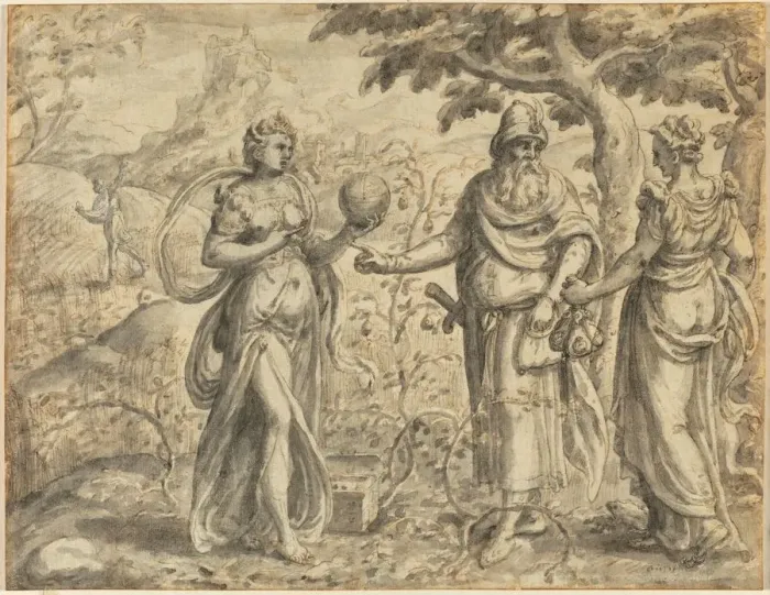 Framed Print : The Seed Received Among the Thorns, from the Parable of the Sower, c. 1573. Creator Framed Print : The Seed Received Among the Thorns, from the Parable of the Sower, c. 1573. Creator