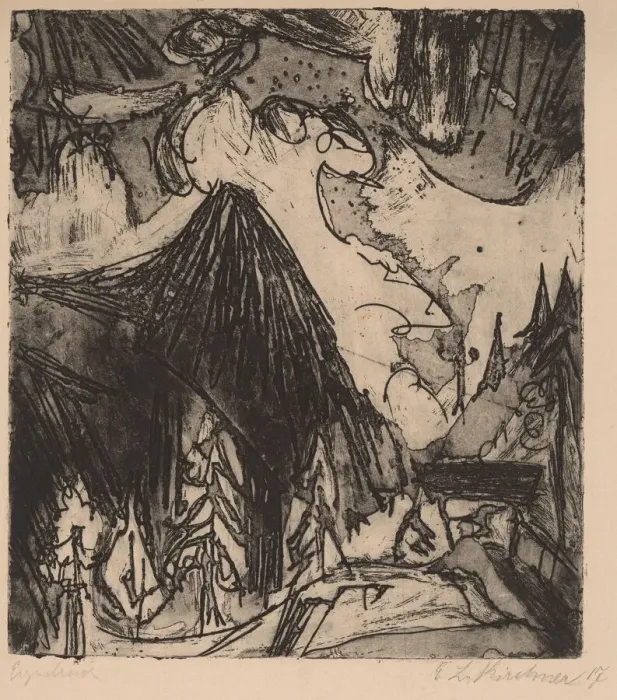 Framed Print : The Seehorn, 1919. Creator: Ernst Kirchner Framed Print : The Seehorn, 1919. Creator: Ernst Kirchner