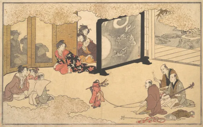 Framed Print : Seeing a Performance, 1789. Creator: Kitagawa Utamaro Framed Print : Seeing a Performance, 1789. Creator: Kitagawa Utamaro