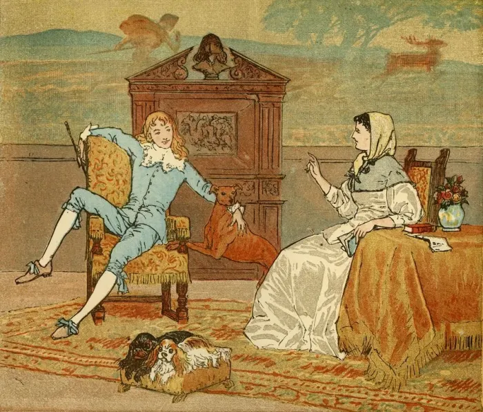 Framed Print : You must seek a Wife with a Fortune!, c1880, (1888). Creator: Randolph Caldecott Framed Print : You must seek a Wife with a Fortune!, c1880, (1888). Creator: Randolph Caldecott