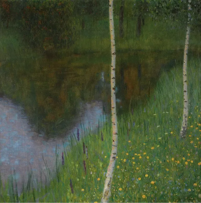 Framed Print : Seeufer mit Birken (Lakeshore with birches), 1901. Creator: Klimt; Gustav (1862-1918) Framed Print : Seeufer mit Birken (Lakeshore with birches), 1901. Creator: Klimt; Gustav (1862-1918)