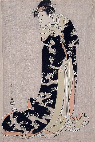Segawa Kikunojo III in a Female Role, between circa 1790 and circa 1795. Creator: Katsukawa Shun'ei