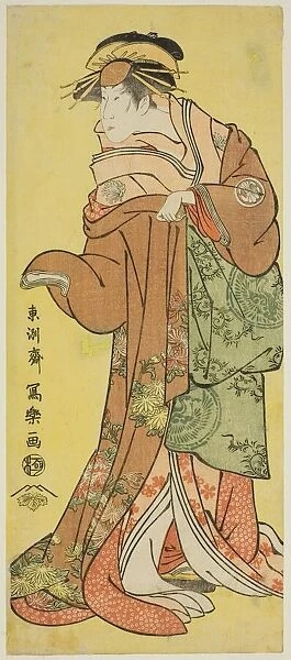 Segawa Kikunojo III in the Role of Courtesan Katsuragi, c. 1795. Creator: Toshusai Sharaku