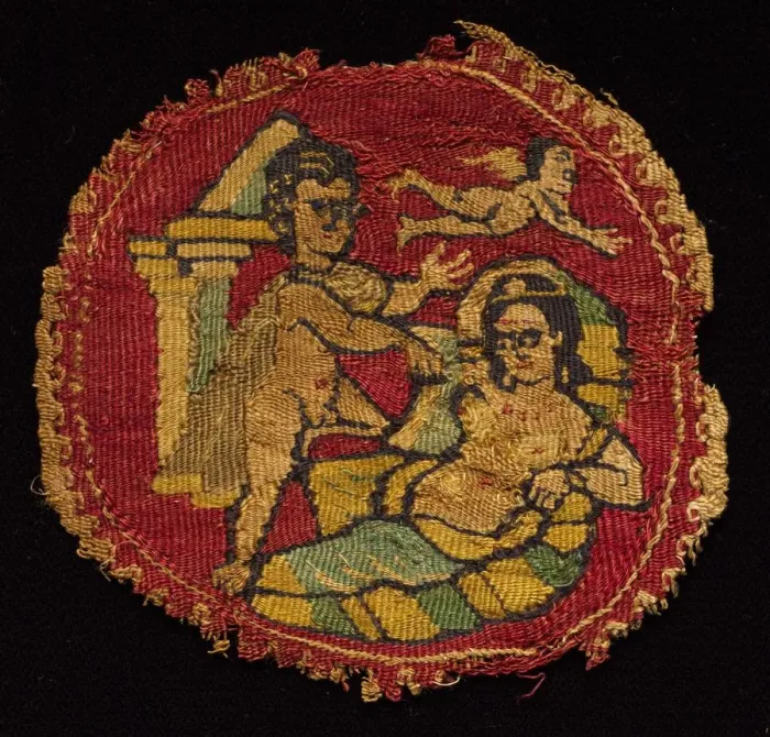 Framed Print : Four Segmenta from a Tunic, 650 - 750. Creator: Unknown Framed Print : Four Segmenta from a Tunic, 650 - 750. Creator: Unknown