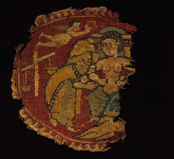 Framed Print : Four Segmenta from a Tunic, 650 - 750. Creator: Unknown Framed Print : Four Segmenta from a Tunic, 650 - 750. Creator: Unknown