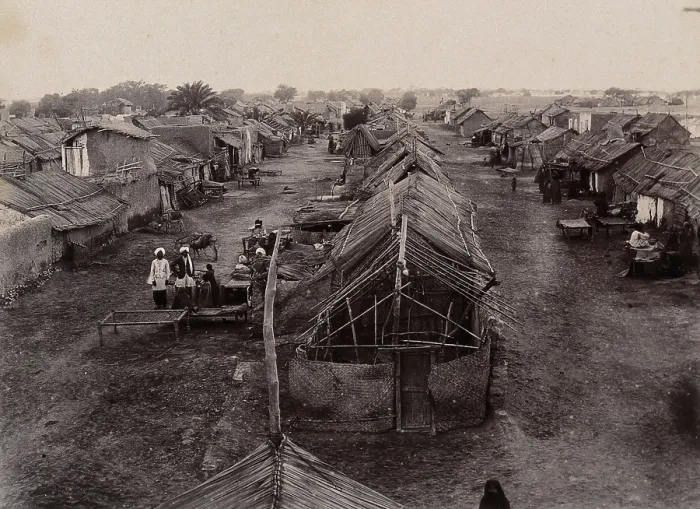 Framed Print : A segregation camp during bubonic plague outbreak, Karachi, India, 1897. Creator: Unknown Framed Print : A segregation camp during bubonic plague outbreak, Karachi, India, 1897. Creator: Unknown