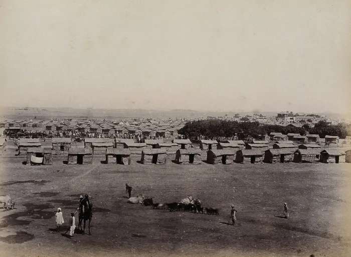 Framed Print : A segregation camp, Karachi: aerial view, 1897. Creator: Unknown Framed Print : A segregation camp, Karachi: aerial view, 1897. Creator: Unknown