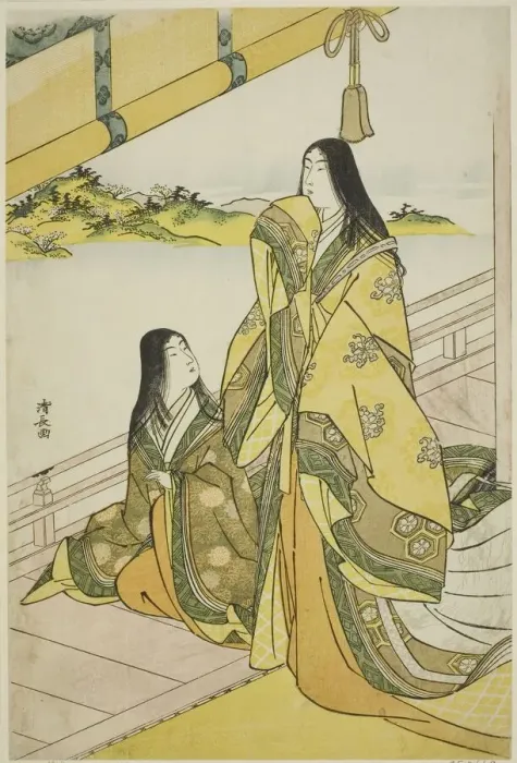 Framed Print : Sei Shonagon and Her Companion, from an untitled series of court ladies, c. 1784 Framed Print : Sei Shonagon and Her Companion, from an untitled series of court ladies, c. 1784