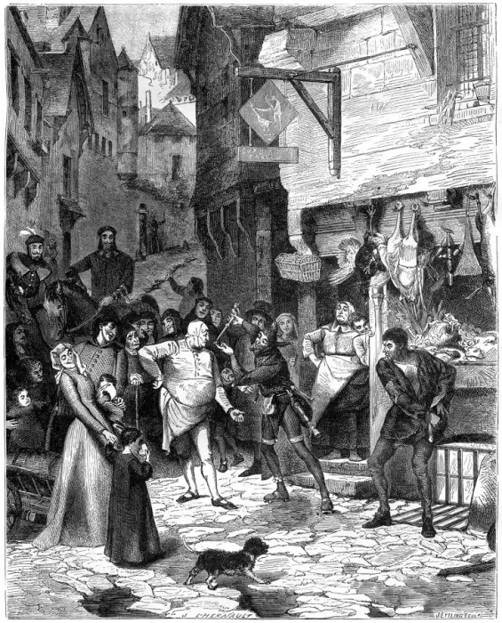 Framed Print : Seigni Joan, rue de Petit Chastelet, France, 14th century (1882-1884). Artist: J Ettling Framed Print : Seigni Joan, rue de Petit Chastelet, France, 14th century (1882-1884). Artist: J Ettling
