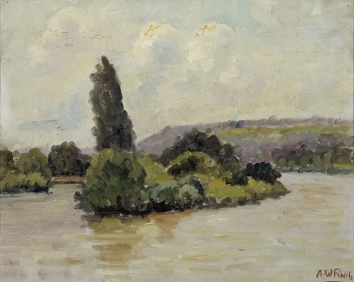 Framed Print : Seine, 1926. Creator: Alfred William Finch Framed Print : Seine, 1926. Creator: Alfred William Finch