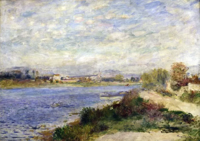 Framed Print : The Seine at Argenteuil, c1883. Artist: Pierre-Auguste Renoir Framed Print : The Seine at Argenteuil, c1883. Artist: Pierre-Auguste Renoir