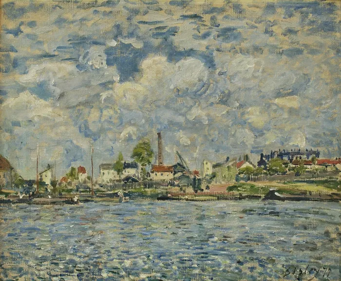 Framed Print : The Seine at daybreak (La Seine au point du jour), 1877. Creator: Sisley, Alfred (1839-1899) Framed Print : The Seine at daybreak (La Seine au point du jour), 1877. Creator: Sisley, Alfred (1839-1899)
