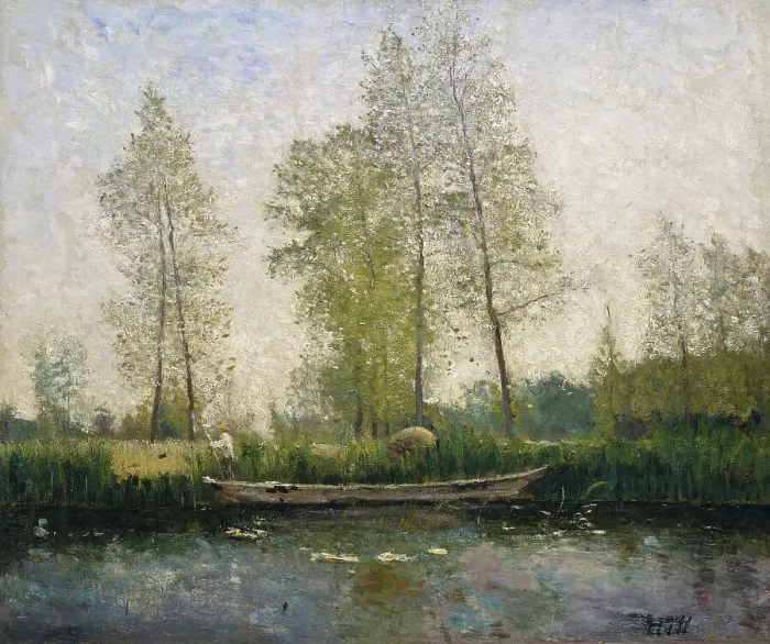 Framed Print : Seine. Motif from St Germain, 1877. Creator: Carl Fredrik Hill Framed Print : Seine. Motif from St Germain, 1877. Creator: Carl Fredrik Hill