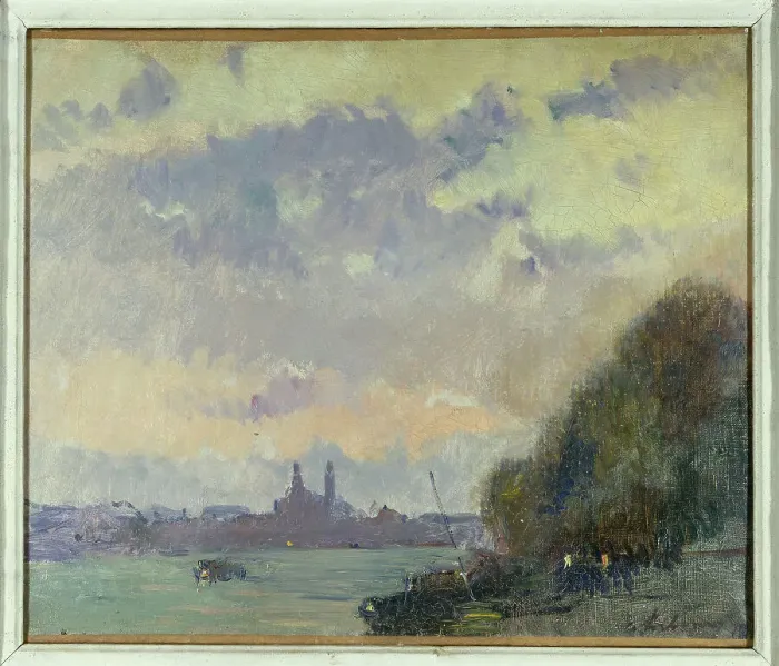 Framed Print : The Seine and the old Trocadéro, c1900. Creator: Albert Lebourg Framed Print : The Seine and the old Trocadéro, c1900. Creator: Albert Lebourg