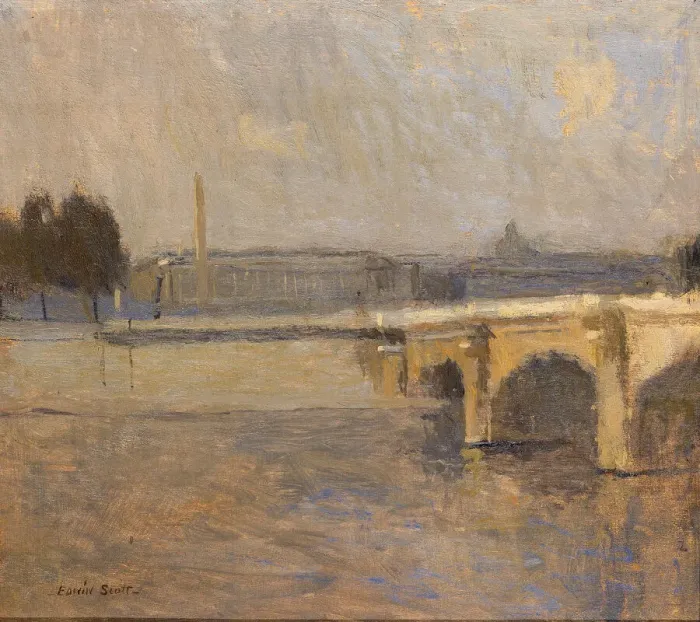 Framed Print : Seine at Paris, Pont de la Concorde, n. d. Creator: Frank Edwin Scott Framed Print : Seine at Paris, Pont de la Concorde, n. d. Creator: Frank Edwin Scott