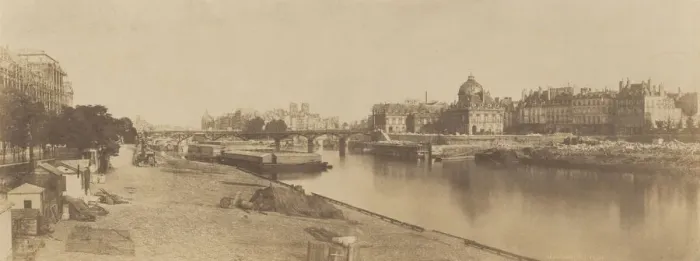 Framed Print : The Seine from the Pont du Carrousel Looking towards Notre Dame, 1853. Creator: Charles Marville Framed Print : The Seine from the Pont du Carrousel Looking towards Notre Dame, 1853. Creator: Charles Marville