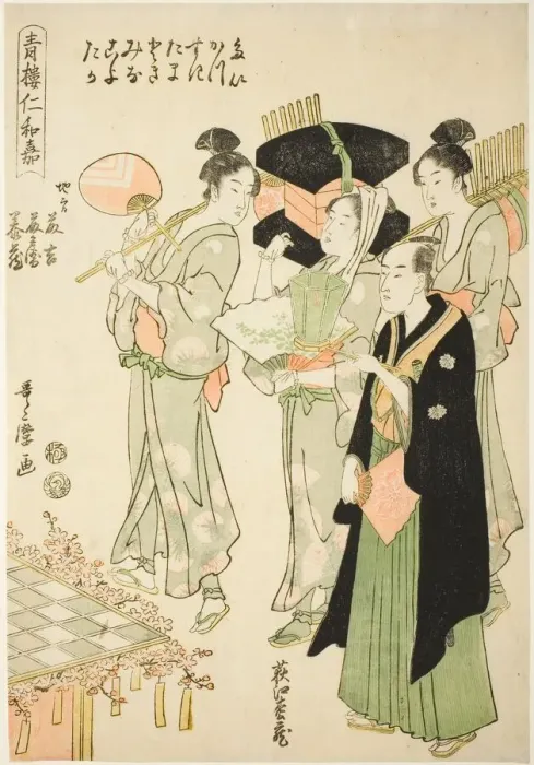 Framed Print : Seiro niwaka, Japan, n. d. Creator: Kitagawa Utamaro Framed Print : Seiro niwaka, Japan, n. d. Creator: Kitagawa Utamaro