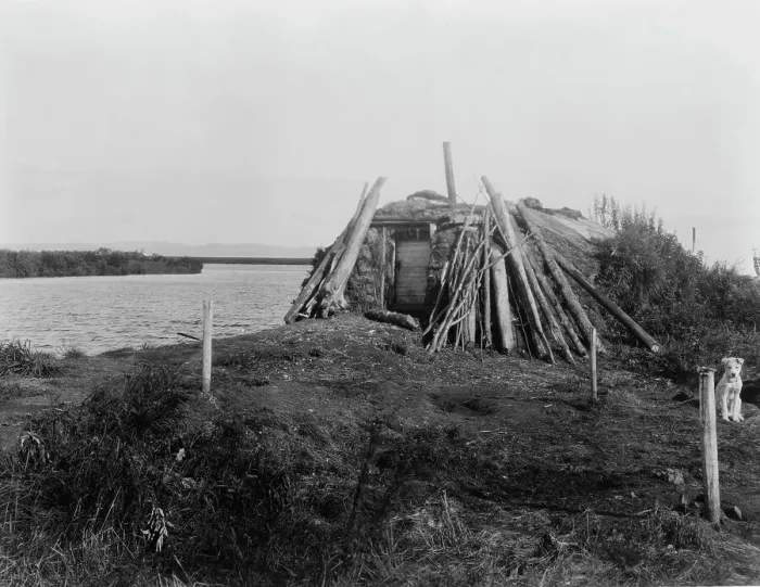 Framed Print : On the Selawik River, c1929. Creator: Edward Sheriff Curtis Framed Print : On the Selawik River, c1929. Creator: Edward Sheriff Curtis