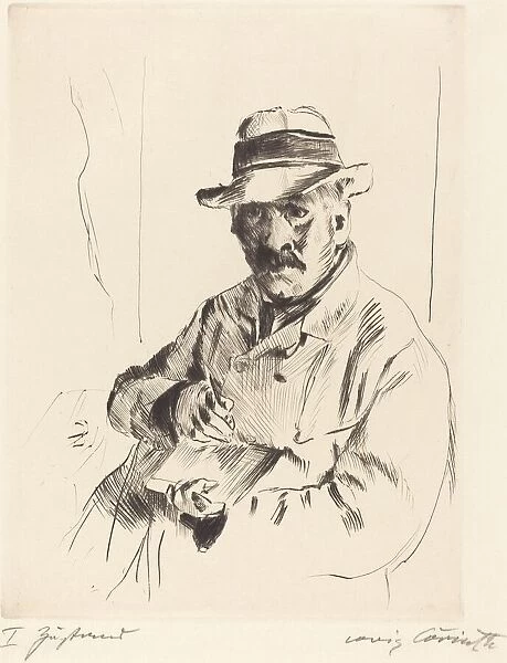 Selbstbildnis im Strohhut (Self-Portrait in a Straw Hat), 1913. Creator: Lovis Corinth
