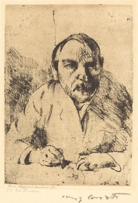 Framed Print : Selbstbildnis (Self-Portrait), 1912. Creator: Lovis Corinth Framed Print : Selbstbildnis (Self-Portrait), 1912. Creator: Lovis Corinth