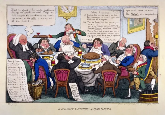 Framed Print : Select vestry comforts, 1828. Artist: Thomas Jones Framed Print : Select vestry comforts, 1828. Artist: Thomas Jones