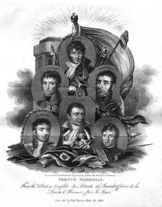 Framed Print : A selection of French marshals, 1815. Artist: Edward Topham Framed Print : A selection of French marshals, 1815. Artist: Edward Topham