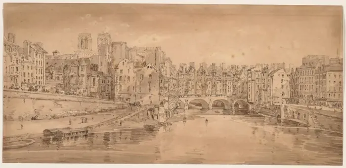 Framed Print : A Selection of Twenty of the Most Picturesque Views in Paris…, 1802. Creator Framed Print : A Selection of Twenty of the Most Picturesque Views in Paris…, 1802. Creator