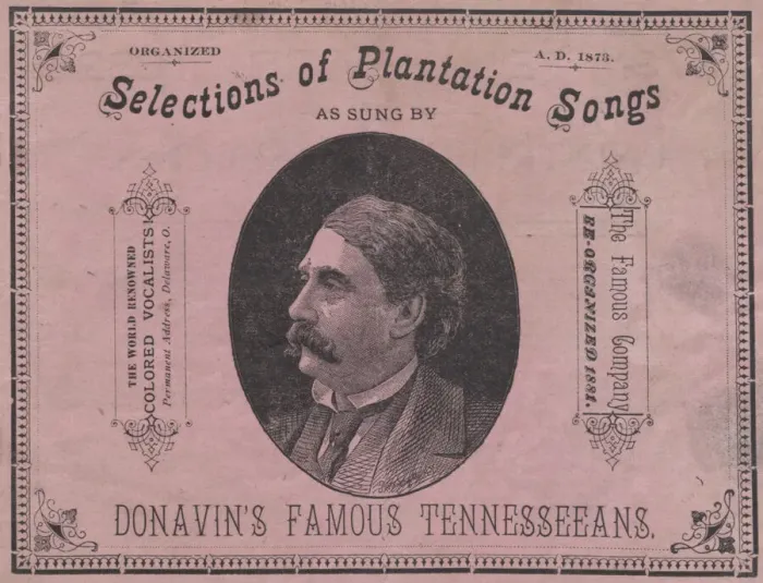 Framed Print : Selections of Plantation Songs As Sung By Donavins Famous Tennesseeans, 1883 Framed Print : Selections of Plantation Songs As Sung By Donavins Famous Tennesseeans, 1883