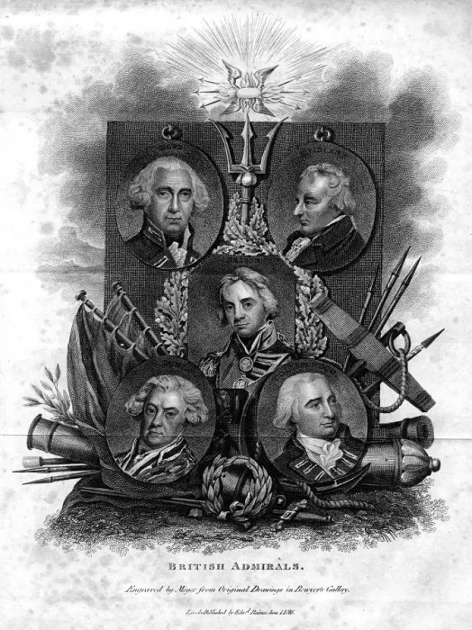 Framed Print : A seletion of British Admirals, 1816. Artist: Meyer Framed Print : A seletion of British Admirals, 1816. Artist: Meyer