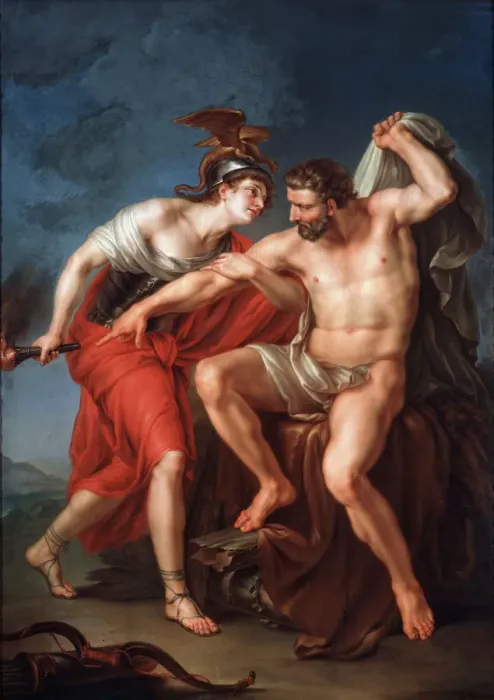 Framed Print : The Self-immolation of Hercules, 1782 Framed Print : The Self-immolation of Hercules, 1782