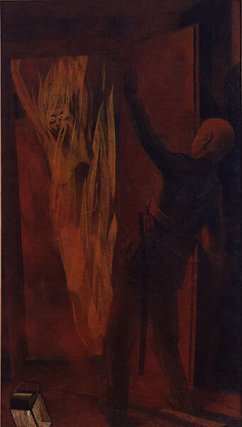 Self-immolation of a member of the terrorist organization People?s Will, 1928. Artist: Chupyatov, Leonid Terentievich (1890-1941)