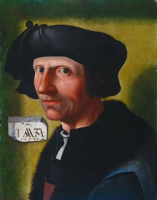 Framed Print : Self-Portrait, 1533. Artist: Cornelisz van Oostsanen, Jacob (ca. 1470-1533) Framed Print : Self-Portrait, 1533. Artist: Cornelisz van Oostsanen, Jacob (ca. 1470-1533)