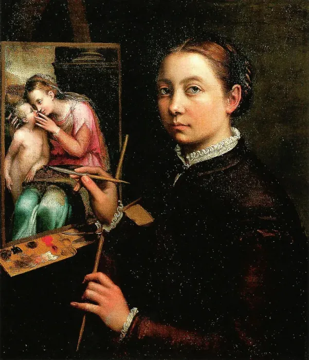 Framed Print : Self-portrait, 1556. Artist: Sofonisba Anguissola Framed Print : Self-portrait, 1556. Artist: Sofonisba Anguissola