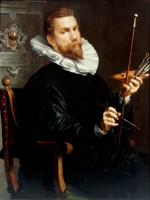 Framed Print : Self-portrait, 1601. Artist: Wtewael, Joachim (1566-1638) Framed Print : Self-portrait, 1601. Artist: Wtewael, Joachim (1566-1638)