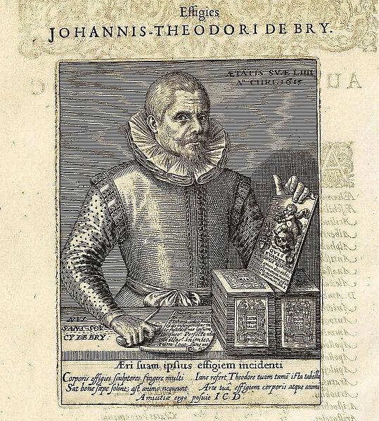 Self-portrait, 1615. Creator: Bry, Johann Theodor de (1561-1623)