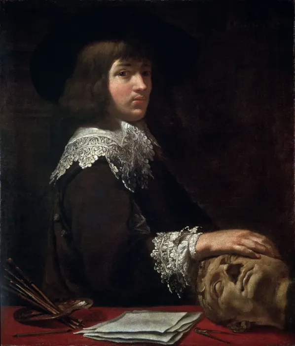 Framed Print : Self-portrait, 1636. Artist: Jean Daret Framed Print : Self-portrait, 1636. Artist: Jean Daret