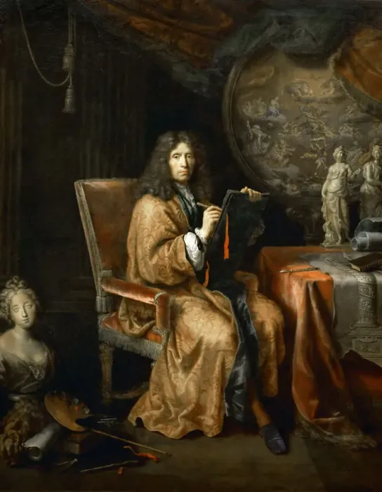 Framed Print : Self-Portrait, Between 1680 and 1690. Creator: Mignard, Pierre (1612-1695) Framed Print : Self-Portrait, Between 1680 and 1690. Creator: Mignard, Pierre (1612-1695)