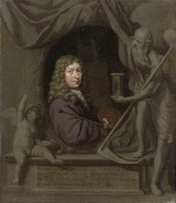 Framed Print : Self-Portrait, 1685. Creator: Michiel van Musscher