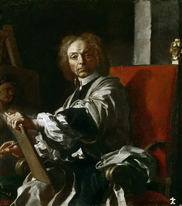 Framed Print : Self-portrait, 1727. Creator: Solimena, Francesco (1657-1747) Framed Print : Self-portrait, 1727. Creator: Solimena, Francesco (1657-1747)