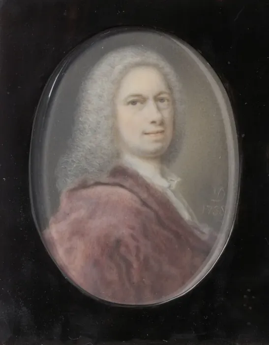 Framed Print : Self-Portrait, 1738. Creator: Denner, Balthasar (1685-1749)
