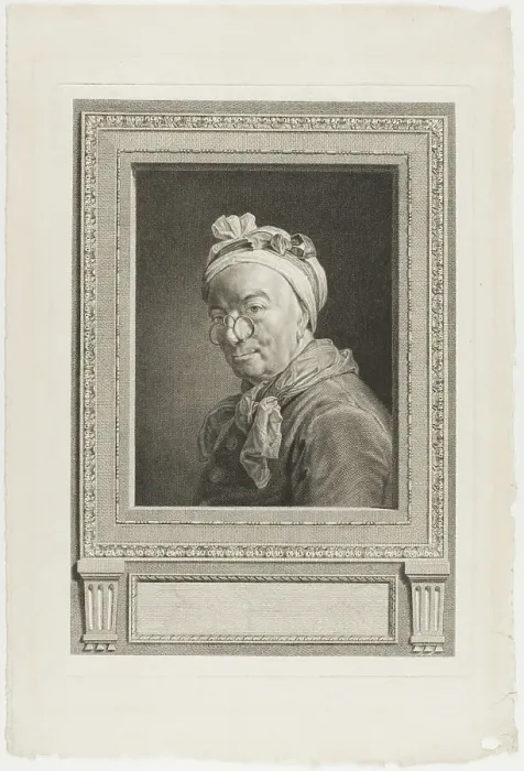 Framed Print : Self-Portrait, before 1780. Creator: Juste Chevillet