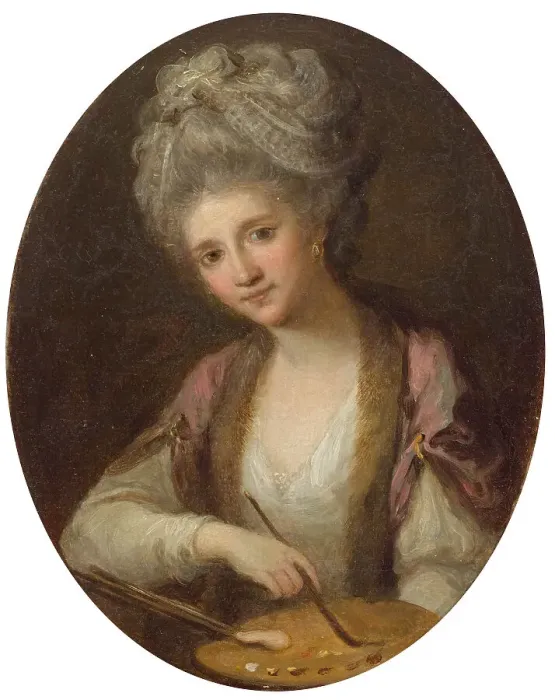 Framed Print : Self-portrait, 1780. Creator: Kauffmann, Angelika (1741-1807) Framed Print : Self-portrait, 1780. Creator: Kauffmann, Angelika (1741-1807)