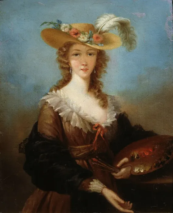 Framed Print : Self-portrait, 1782. Artist: Elisabeth Louise Vigee-LeBrun Framed Print : Self-portrait, 1782. Artist: Elisabeth Louise Vigee-LeBrun